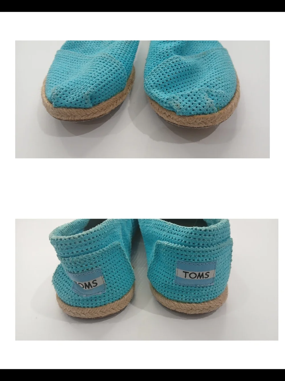 Toms Women's Perforated Slip-On Flats in Turquoise